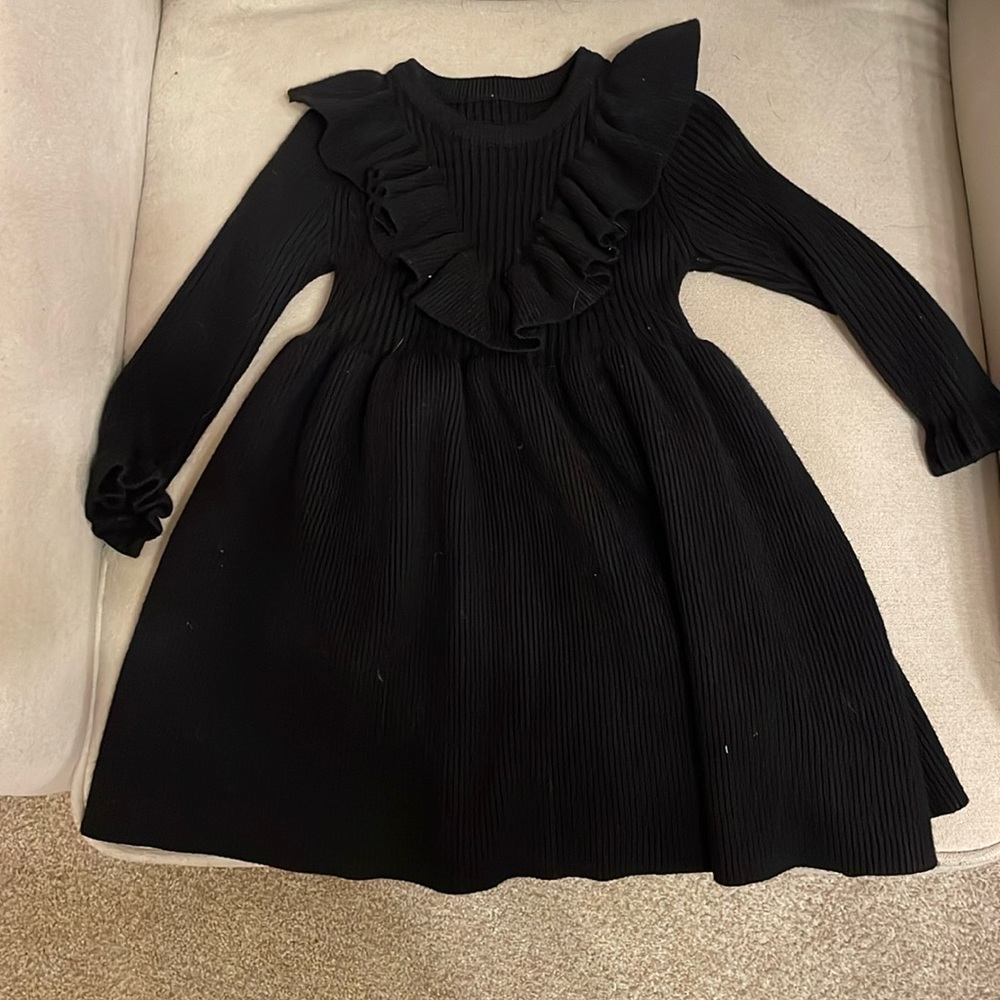 2T Black Knit Dress